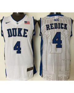 Blue Devils #4 J.J. Redick White Basketball Stitched NCAA Jersey