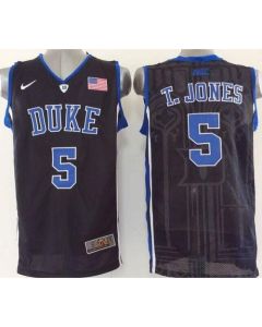 Blue Devils #5 Tyus Jones Black Basketball Stitched NCAA Jersey