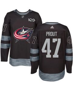Blue Jackets #47 Dalton Prout Black 1917-2017 100th Anniversary Stitched NHL Jersey