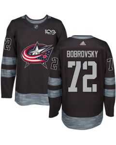 Blue Jackets #72 Sergei Bobrovsky Black 1917-2017 100th Anniversary Stitched NHL Jersey