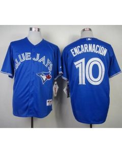 Blue Jays #10 Edwin Encarnacion Blue Alternate Stitched MLB Jersey