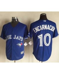 Blue Jays #10 Edwin Encarnacion Blue New Cool Base Stitched MLB Jersey