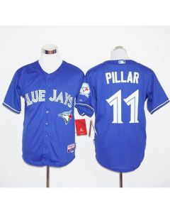 Blue Jays #11 Kevin Pillar Blue Cool Base Stitched MLB Jersey