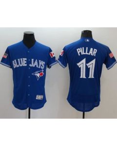 Blue Jays #11 Kevin Pillar Blue Fashion Stars & Stripes Flexbase Authentic Stitched MLB Jersey