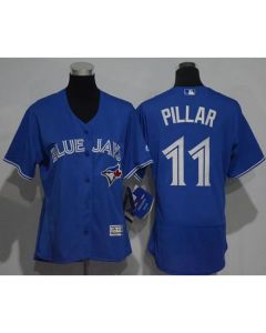 Blue Jays #11 Kevin Pillar Blue Flexbase Authentic Women's Stitched MLB Jersey
