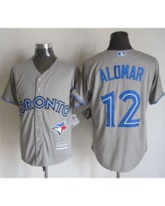 Blue Jays #12 Roberto Alomar Grey New Cool Base Stitched MLB Jersey