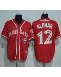 Blue Jays #12 Roberto Alomar Red New Cool Base Canada Day Stitched MLB Jersey
