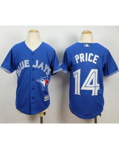 Blue Jays #14 David Price Blue Cool Base Stitched Youth MLB Jersey