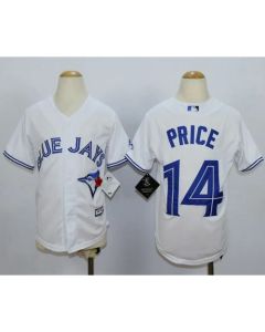 Blue Jays #14 David Price White Cool Base Stitched Youth MLB Jersey