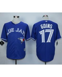 Blue Jays #17 Ryan Goins Blue New Cool Base Stitched MLB Jersey