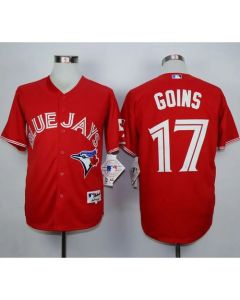 Blue Jays #17 Ryan Goins Red Canada Day Stitched MLB Jersey