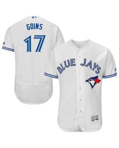 Blue Jays #17 Ryan Goins White Flexbase Authentic Collection Stitched MLB Jersey