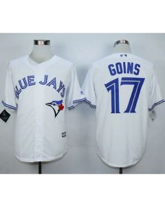 Blue Jays #17 Ryan Goins White New Cool Base Stitched MLB Jersey