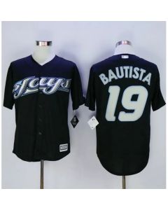 Blue Jays #19 Jose Bautista Black New Cool Base Stitched MLB Jersey