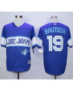 Blue Jays #19 Jose Bautista Blue Exclusive New Cool Base Stitched MLB Jersey