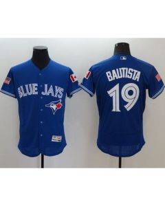 Blue Jays #19 Jose Bautista Blue Fashion Stars & Stripes Flexbase Authentic Stitched MLB Jersey