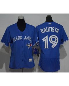 Blue Jays #19 Jose Bautista Blue Flexbase Authentic Women's Stitched MLB Jersey