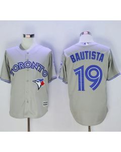 Blue Jays #19 Jose Bautista Grey New Cool Base 40th Anniversary Stitched MLB Jersey