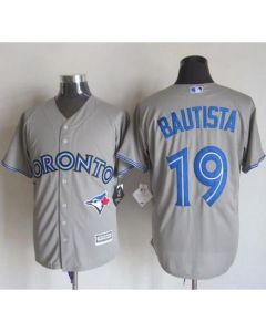 Blue Jays #19 Jose Bautista Grey New Cool Base Stitched MLB Jersey
