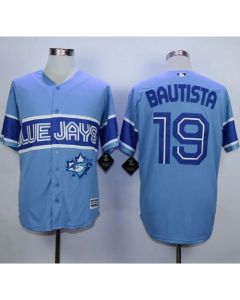 Blue Jays #19 Jose Bautista Light Blue Exclusive New Cool Base Stitched MLB Jersey