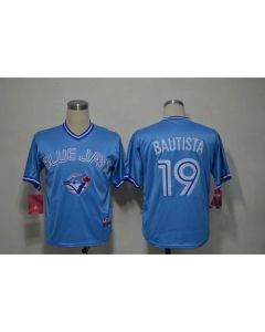 Blue Jays #19 Jose Bautista Light Blue Stitched MLB Jersey