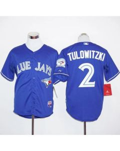 Blue Jays #2 Troy Tulowitzki Blue Alternate Cool Base Stitched MLB Jersey
