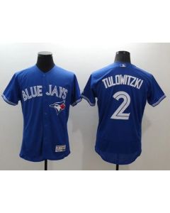 Blue Jays #2 Troy Tulowitzki Blue Flexbase Authentic Collection Stitched MLB Jersey