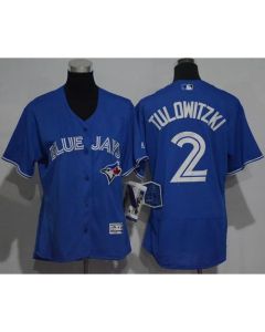Blue Jays #2 Troy Tulowitzki Blue Flexbase Authentic Women's Stitched MLB Jersey