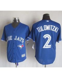 Blue Jays #2 Troy Tulowitzki Blue New Cool Base Stitched MLB Jersey