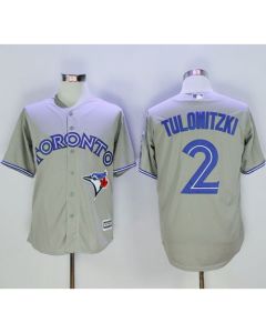 Blue Jays #2 Troy Tulowitzki Grey New Cool Base 40th Anniversary Stitched MLB Jersey