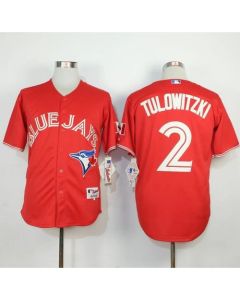 Blue Jays #2 Troy Tulowitzki Red Canada Day Stitched MLB Jersey
