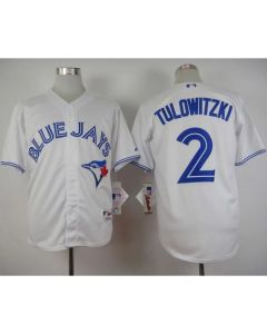Blue Jays #2 Troy Tulowitzki White Cool Base Stitched MLB Jersey