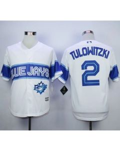 Blue Jays #2 Troy Tulowitzki White Exclusive New Cool Base Stitched MLB Jersey