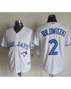Blue Jays #2 Troy Tulowitzki White New Cool Base Stitched MLB Jersey