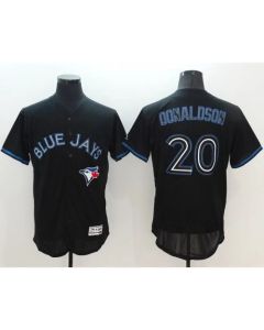 Blue Jays #20 Josh Donaldson Black Fashion Flexbase Authentic Collection Stitched MLB Jersey