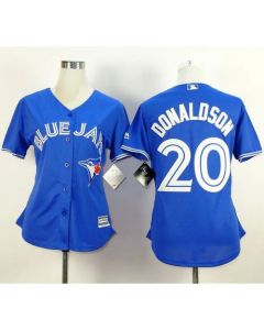 Blue Jays #20 Josh Donaldson Blue Alternate Women's Stitched MLB Jersey