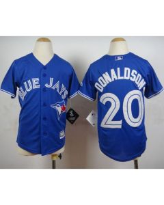 Blue Jays #20 Josh Donaldson Blue Cool Base Stitched Youth MLB Jersey