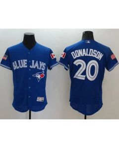 Blue Jays #20 Josh Donaldson Blue Fashion Stars & Stripes Flexbase Authentic Stitched MLB Jersey