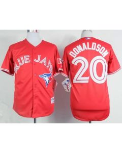 Blue Jays #20 Josh Donaldson Red Canada Day Stitched MLB Jersey