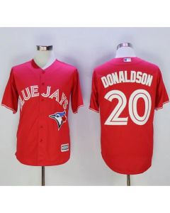 Blue Jays #20 Josh Donaldson Red New Cool Base 40th Anniversary Stitched MLB Jersey