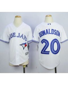 Blue Jays #20 Josh Donaldson White Cool Base Stitched Youth MLB Jersey