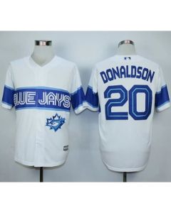 Blue Jays #20 Josh Donaldson White Exclusive New Cool Base Stitched MLB Jersey