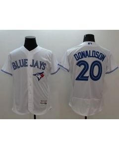 Blue Jays #20 Josh Donaldson White Flexbase Authentic Collection Stitched MLB Jersey