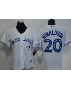 Blue Jays #20 Josh Donaldson White Women's Home Stitched MLB Jersey