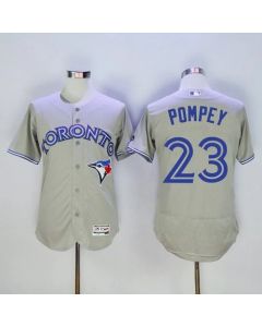 Blue Jays #23 Dalton Pompey Grey Flexbase Authentic Collection Stitched MLB Jersey