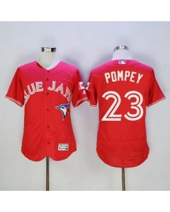 Blue Jays #23 Dalton Pompey Red Flexbase Authentic Collection Canada Day Stitched MLB Jersey