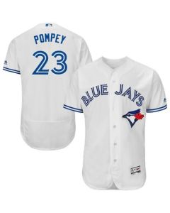 Blue Jays #23 Dalton Pompey White Flexbase Authentic Collection Stitched MLB Jersey