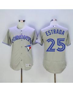 Blue Jays #25 Marco Estrada Grey Flexbase Authentic Collection Stitched MLB Jersey