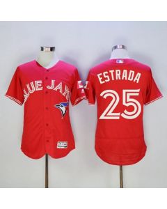Blue Jays #25 Marco Estrada Red Flexbase Authentic Collection Canada Day Stitched MLB Jersey