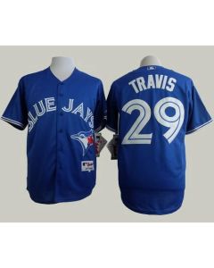 Blue Jays #29 Devon Travis Blue Alternate Cool Base Stitched MLB Jersey